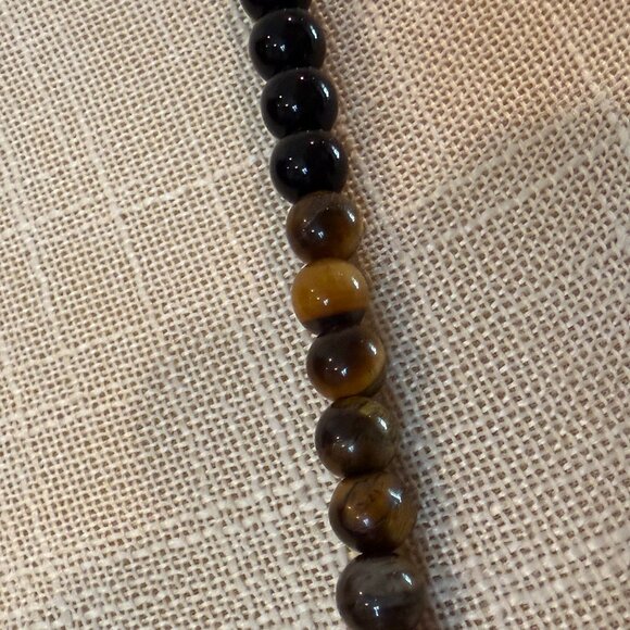 Tiger's Eye Quartz Bead Necklace - Picture 2 of 8